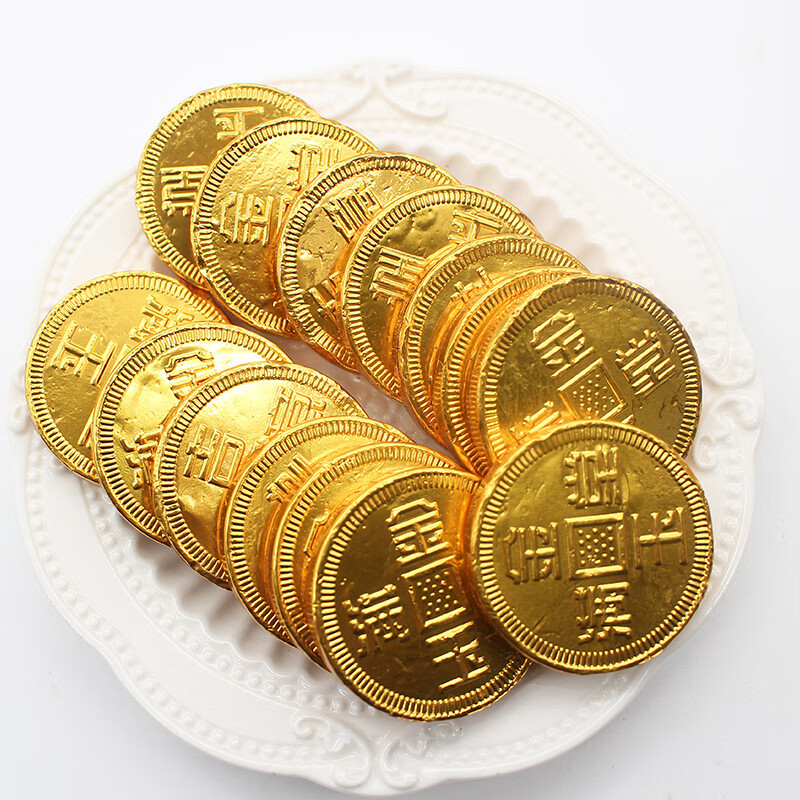 伊卡浓金币巧克力散装500g蛋糕装饰烘焙制作金币巧克力(含代可可脂)