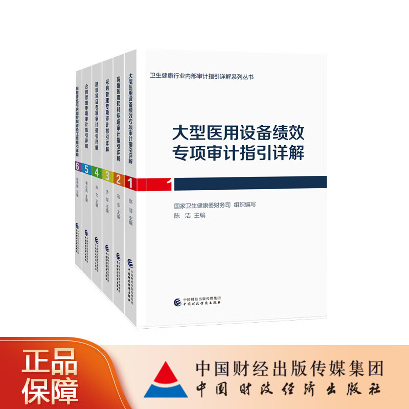 卫生健康行业内部审计指引详解系列丛书套装（共六册）国家卫生健康委财务司 组织编写