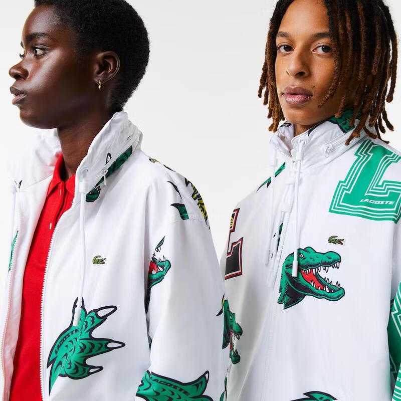 鳄鱼(lacoste)情侣夹克 water-repellent 休闲印花透气舒适立领外套