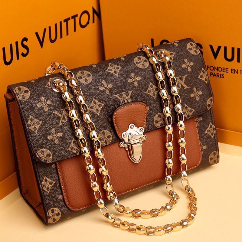 酷奇袋鼠酷奇女包轻奢真皮女士包包2025新款潮时尚链条单肩斜跨女包小方包 酷奇 棕色