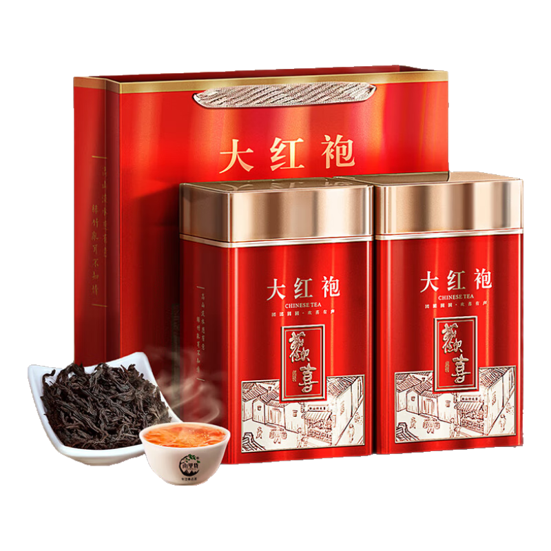 山里货（shanlihuo）乌龙茶红罐武夷山大红袍醇香一级450g足火茶叶礼盒装送礼年货茶叶
