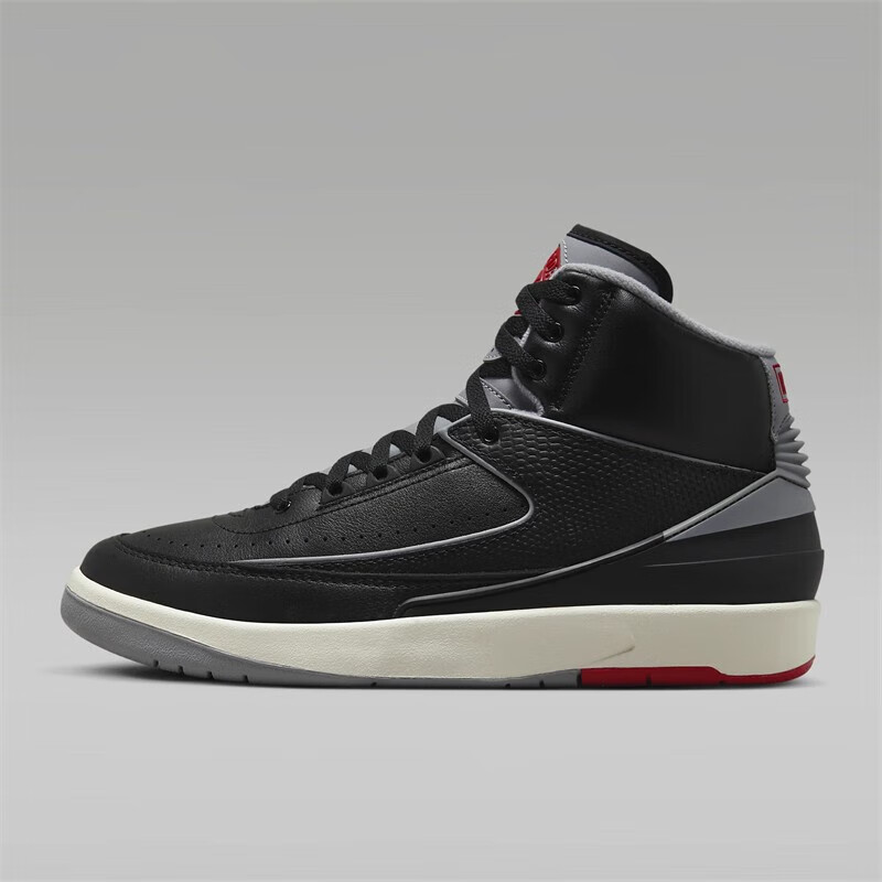 耐克(nike)男鞋 air jordan 2 retro aj2黑水泥 复古减震透气实战男子