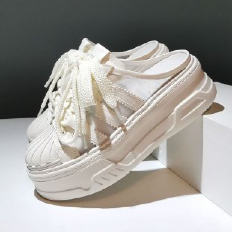 新款网纱休闲鞋 白色 35
