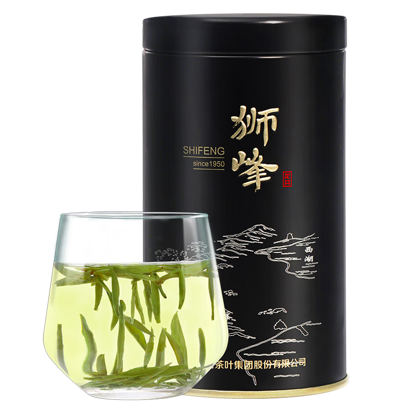 狮峰牌绿茶龙井茶叶茗狮系列 明前特级50g 2024新茶罐装春茶入门标杆