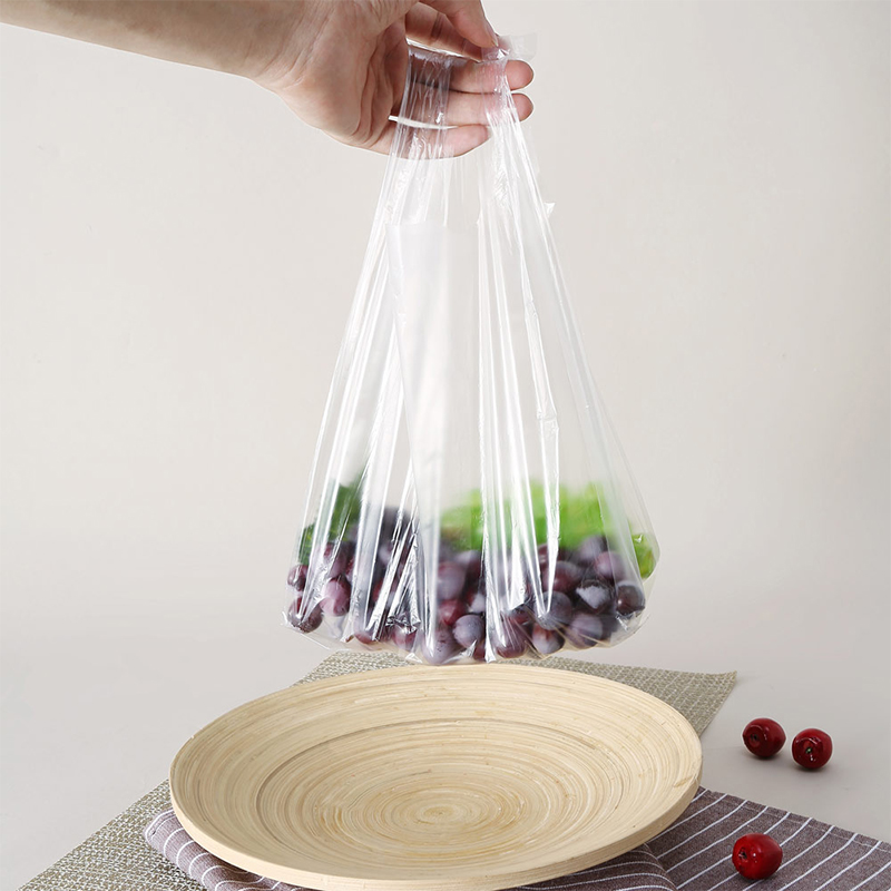 洁成保鲜袋背心式厚实家用卷手提食品袋 大卷手提点断式28*25cm*500只