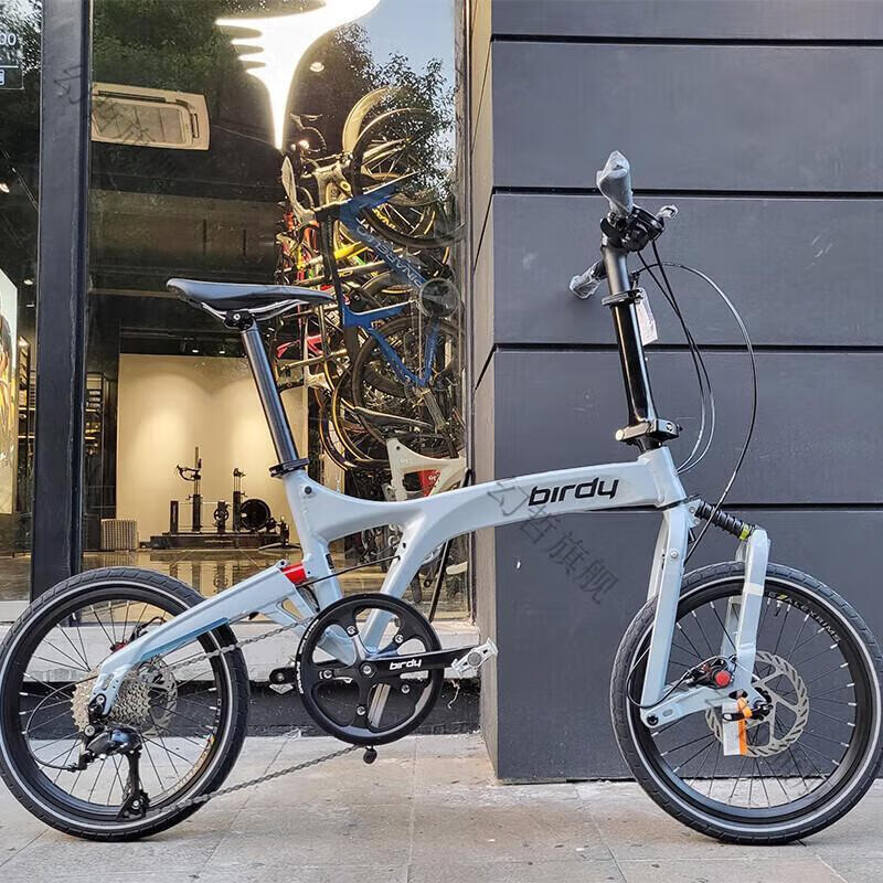 泊威尔鸟车birdy 越野款 折叠自行车10速碟鸟 黑红 18英寸 越野版 亚