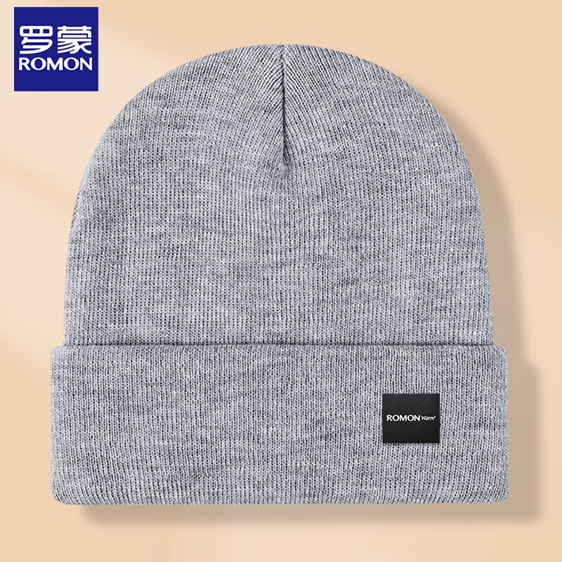 罗蒙帽子男女秋冬季保暖针织帽户外骑行防寒防风百搭毛线帽护耳冷帽