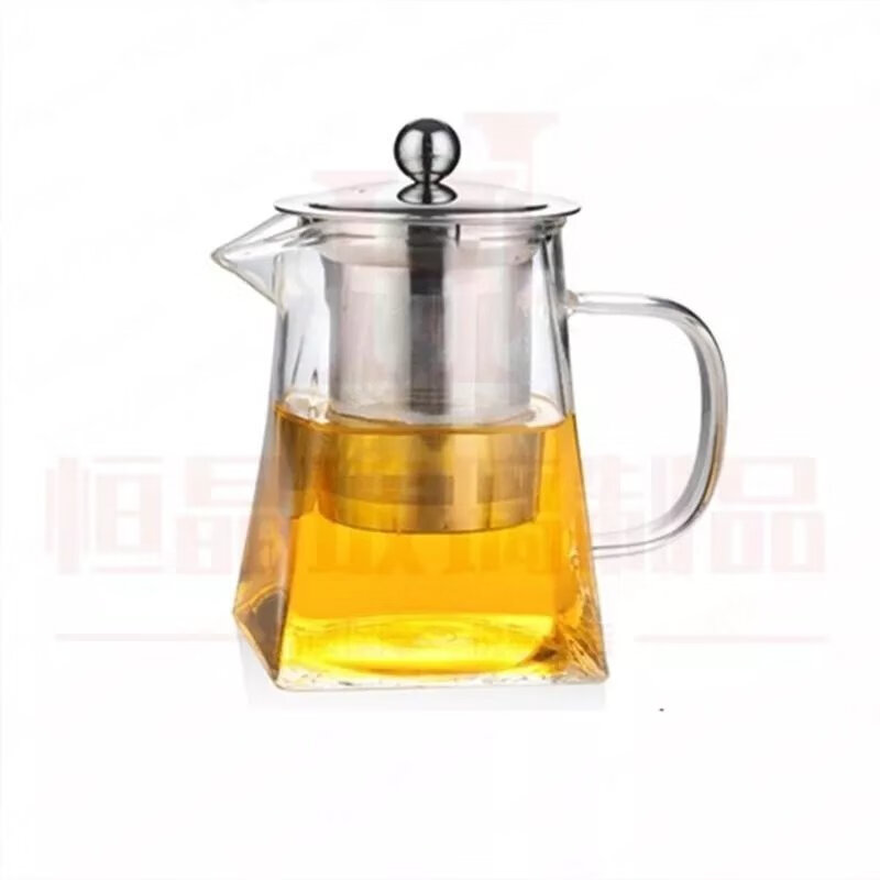【厂家直发】加厚耐热玻璃茶壶不锈钢过滤花茶壶耐高温家用玻璃茶 茶壶 950ml 单壶一个