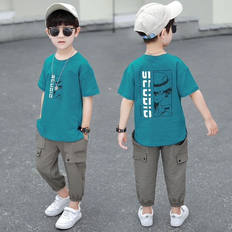 福临童子 fulntzi童装男童夏装套装2024新款夏季天男孩韩版帅气儿童