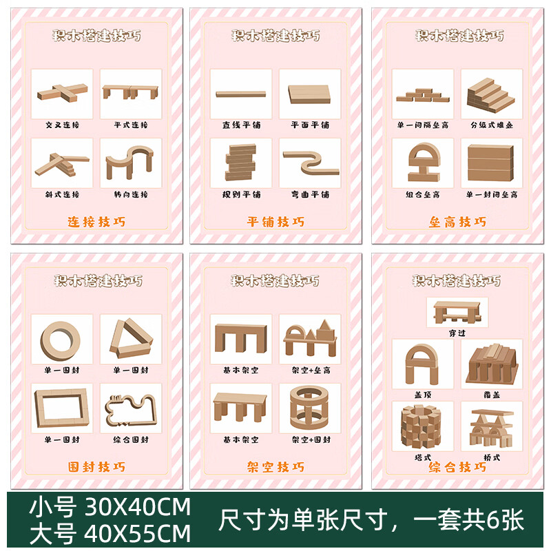 幼儿园建构区环创积木搭建室方法技巧图墙贴墙面布置装饰贴画 建构区