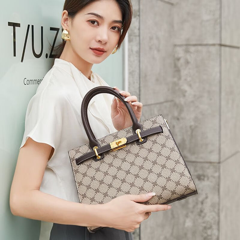 酷奇袋鼠酷奇女包2023新款牛皮大容量单肩包高级感包包女包斜挎手提托特包