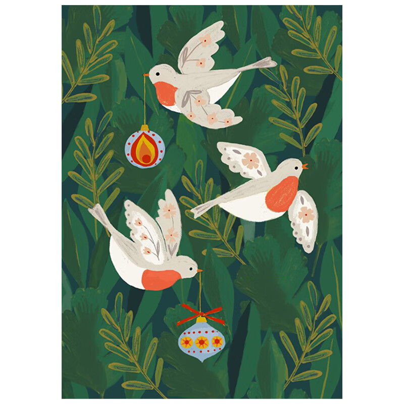 森林画和平鸽装饰画玄关客厅手绘油画中古风鸽子餐厅小众绿色挂画