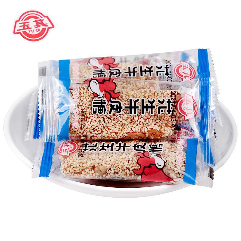 玉其花生牛皮糖 软糖老式芝麻怀旧零食小吃休闲食品小包装 花生牛皮糖500克