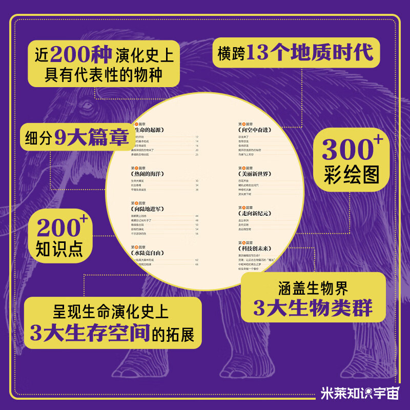 大演化：38亿年地球生命奇迹  尹烨给孩子的生命科普书 地球上的每个生命，生而荣耀详情图