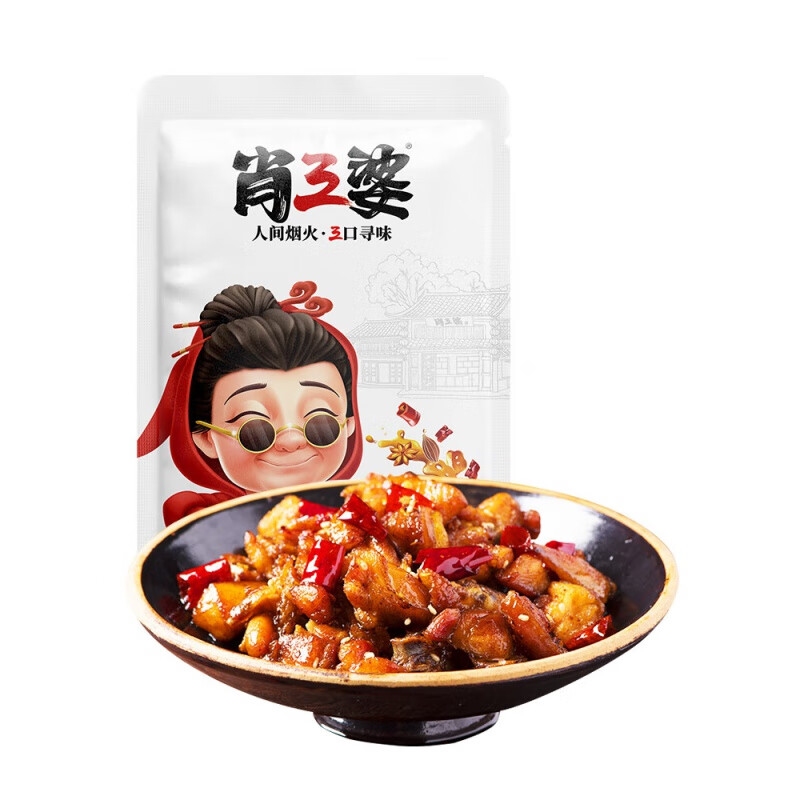 肖三婆天椒辣子鸡丁麻辣干煸鸡肉四川特产零食 辣子鸡 180g