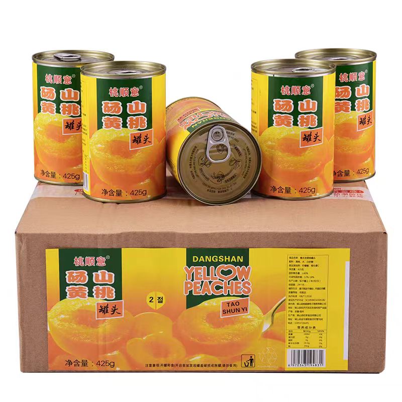 桃顺意黄桃罐头12罐整箱糖水黄桃罐头425g水果罐头 6罐黄桃
