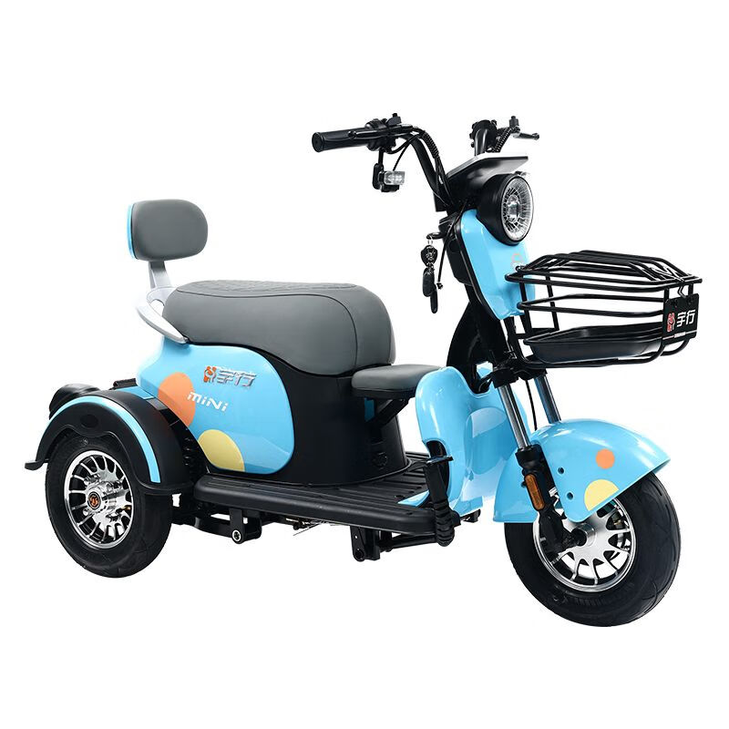 wtvua电动三轮车家用小型成人女性休闲接送孩子新款老年老人电瓶代步