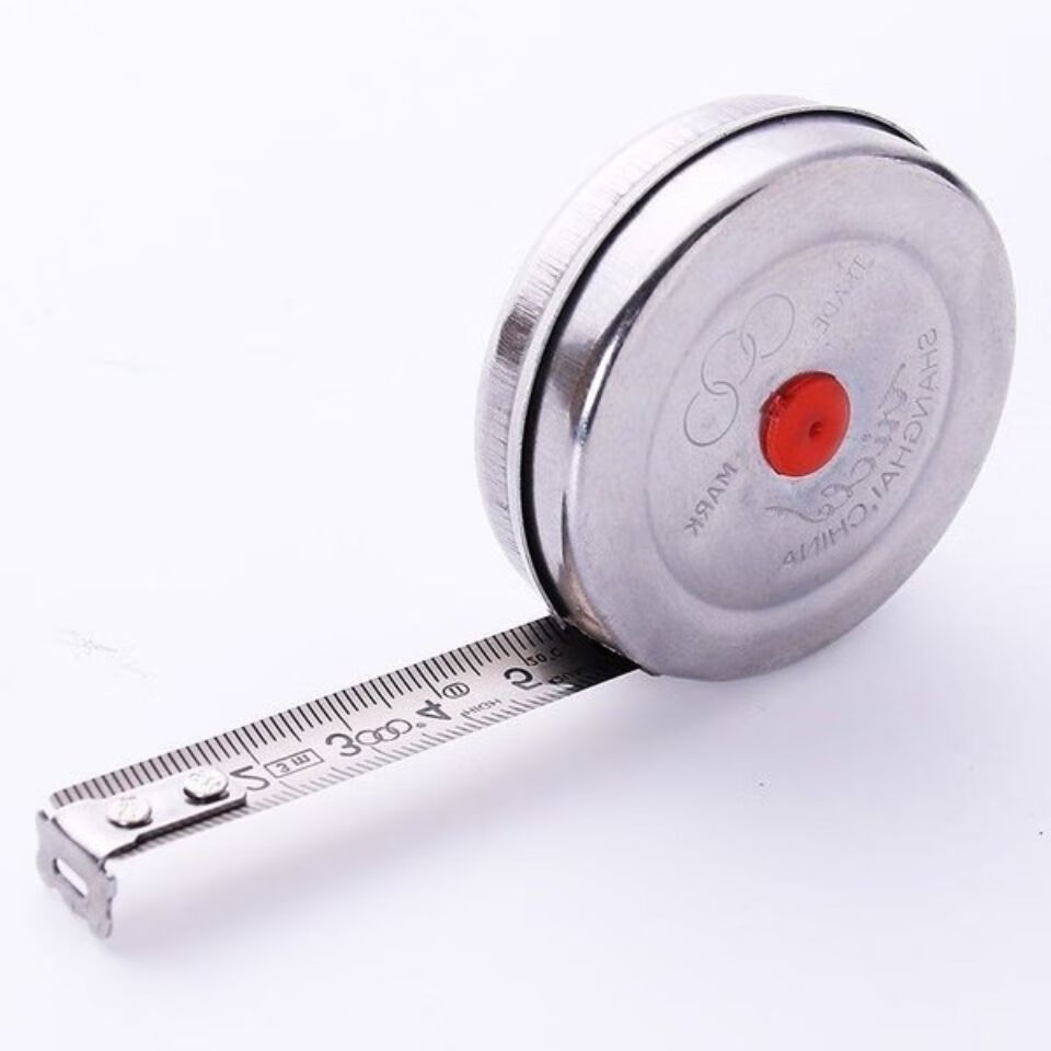防锈抗摔全金属卷尺迷你2m大象盒尺 2米x10mm(三圈) 不锈钢外壳
