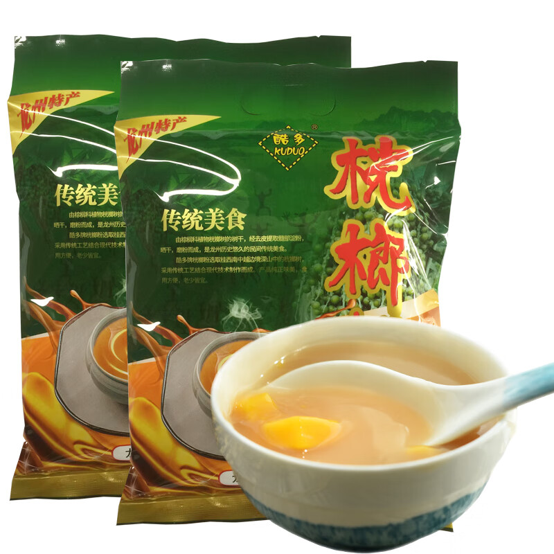 酷多(kuduo) 广西崇左龙州特产 桄榔粉300gx2袋 酷多牌桄榔粉 传统
