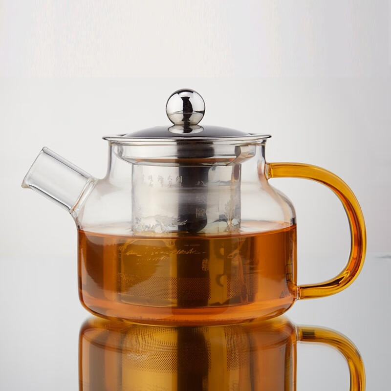 禧优厨茶壶玻璃耐热花茶功夫红茶杯过滤冲茶器家用水壶玻璃泡茶壶茶具