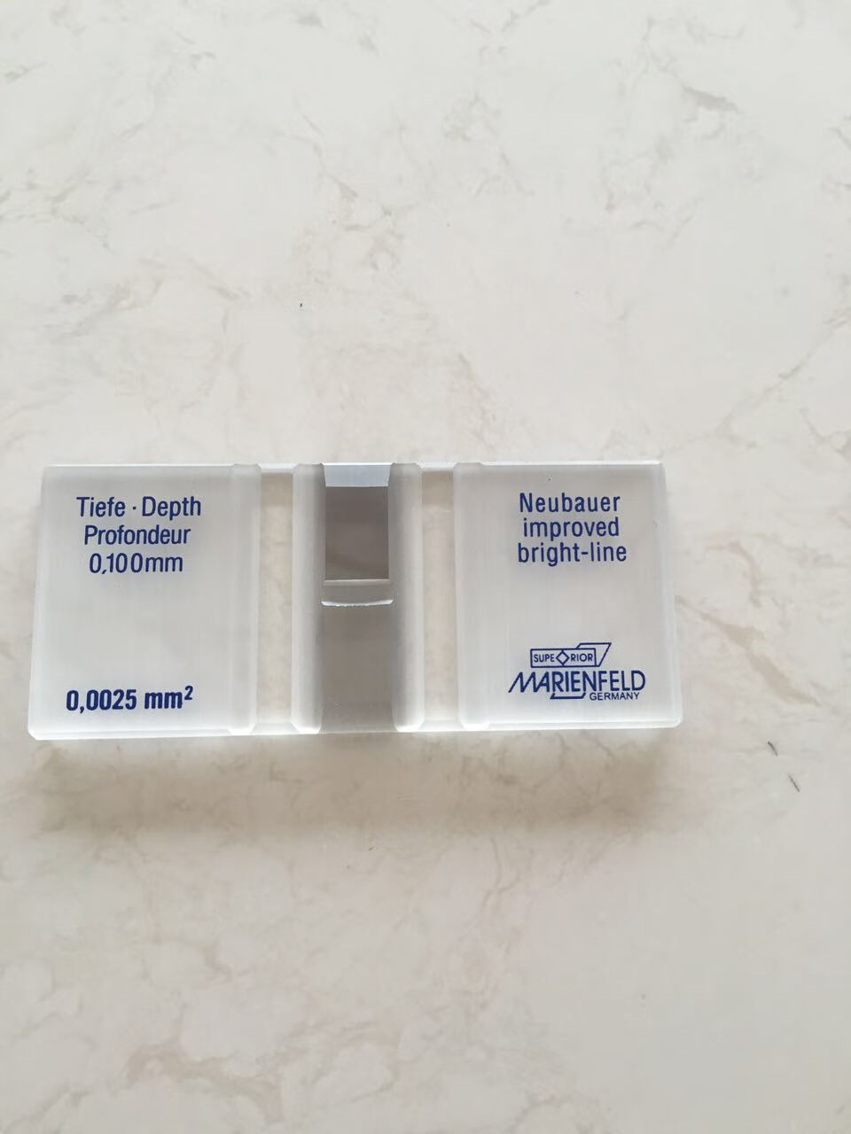 marienfeld 细胞计数板/血球计算盘/亮线银底#0650030配血盖片 国产亮