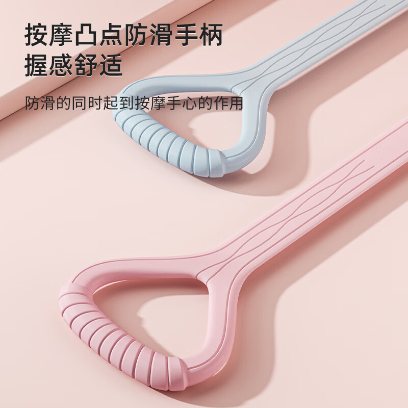 女开背健身拉力绳弹力带锻炼器材家用瑜伽拉伸练背 双股款2条装【樱花粉】