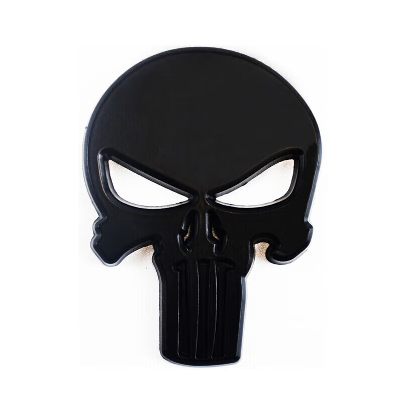 qj闪300s摩托车通用复古装 黑色骷髅头_一对