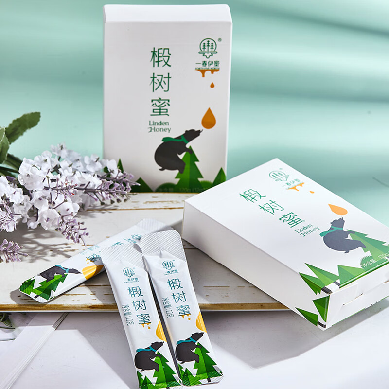 一春伊蜜 椴树蜜 独立包装小袋蜜 蜂蜜 冲调水饮 调味搭配 便携蜂蜜条状旅行出游 椴树蜜120g*3盒（12g*30条）