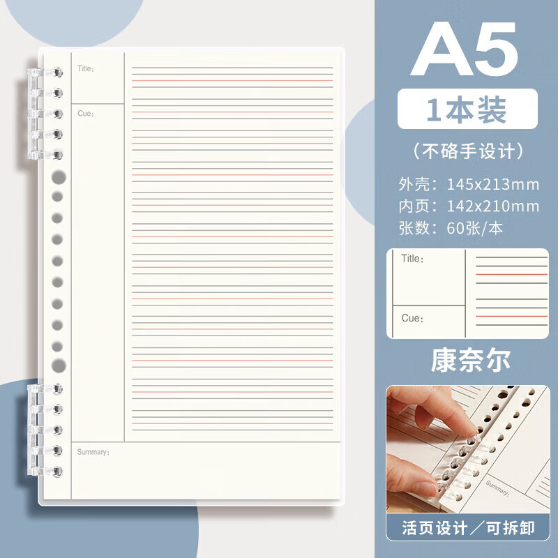 笔记本子高颜值加厚初高中生知识点手抄英语本小学生 套餐a5康奈尔