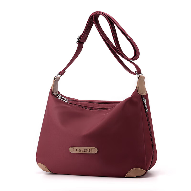 蜜吖牛津布单肩斜挎包女包2025包包新款尼龙轻便时尚旅行背包百搭大包 赤陶色