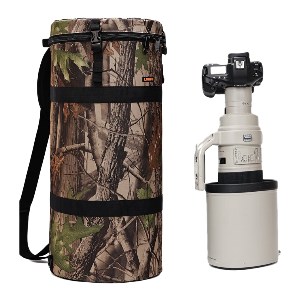 LONTU专业600定长焦镜头筒800打鸟相机内胆保护套400双肩斜跨单摄影包 黑色：RF1200加机器使用