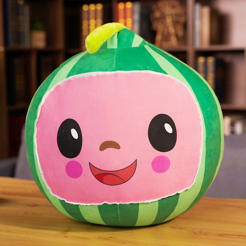 西瓜抱枕靠垫水果系列搞怪毛绒玩具可爱布娃娃创意礼物女生 张嘴大笑