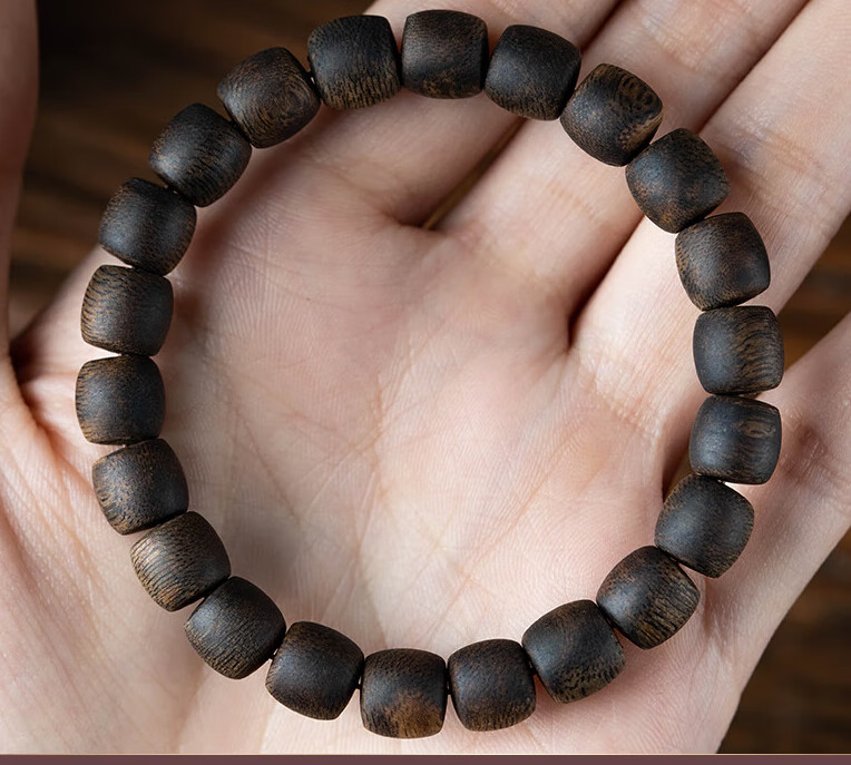 耕鸿孤品越南芽庄白奇楠典藏级沉香桶珠佛珠全沉水级棋楠天然熟结手串 典藏级白棋楠(8x9mm 约11克)