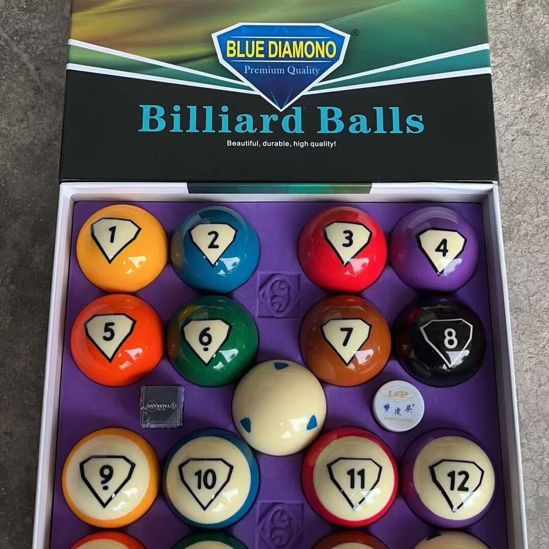 漫纷戴纳斯菲台球水晶球黛纳斯菲中式黑八专业用球,买球送母球巧克粉