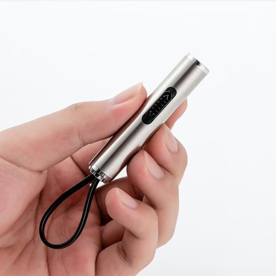 煜楷不锈钢验钞灯小型智能迷你便携式验钞机小手电紫光验钞笔红激光笔