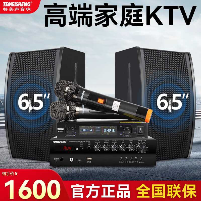 temeisheng特美声kt-450家庭ktv音响套装卡拉ok一体机影院式k歌音响