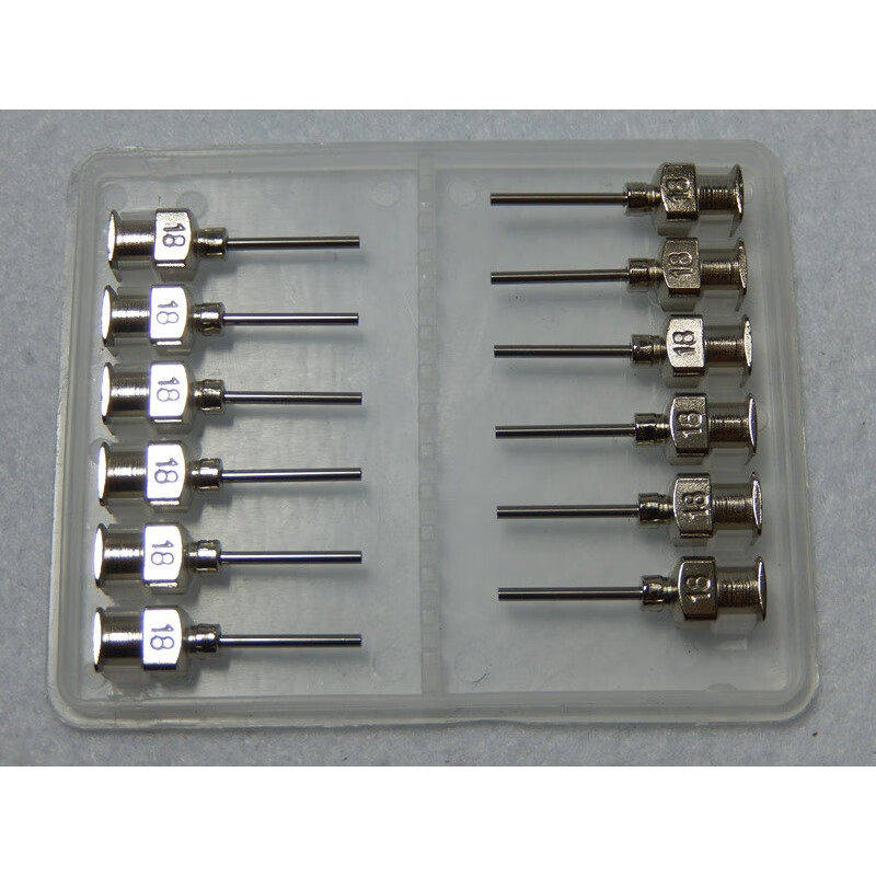 注射器不锈钢点胶针头针筒针头4号7号9号12号26#号平口铁针头 11g针管