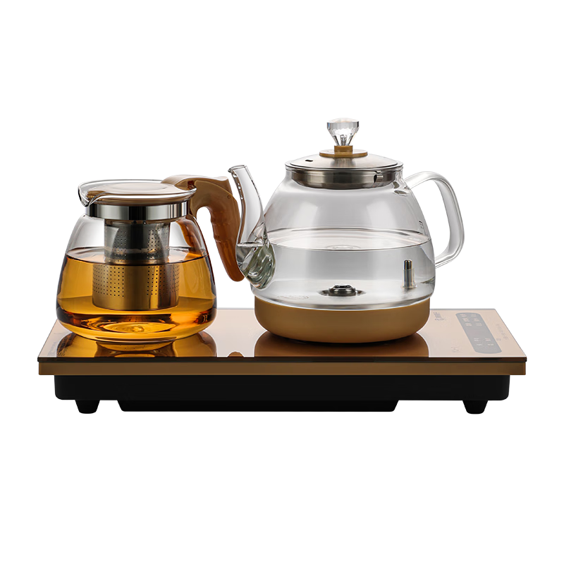 友家铺子（Biooner）全自动上水电热水壶烧水壶家用办公茶台一体机茶桌茶几嵌入式茶具套装 RY-A1金色保温1L