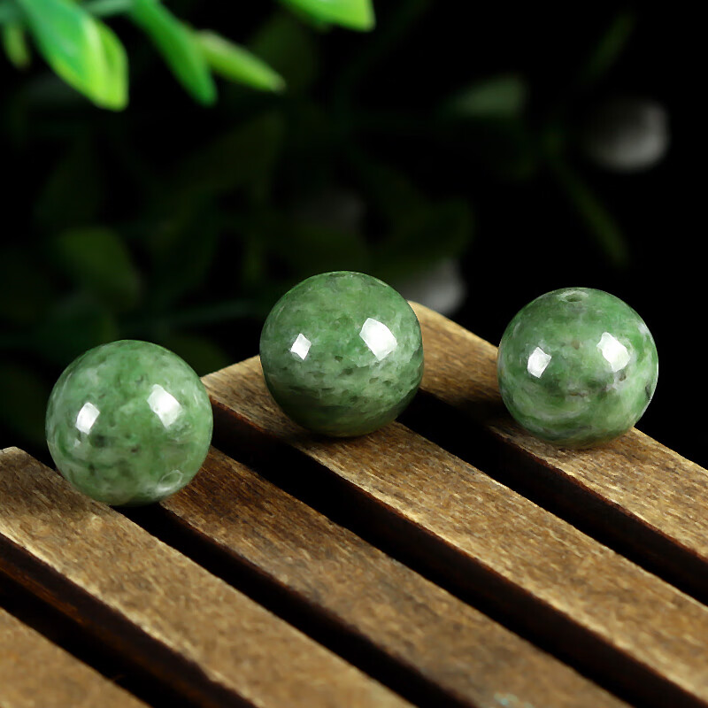 绿黝帘石散珠珠宝饰品diy珠子翡翠玉石串珠手链材料配饰金 店同款 8mm