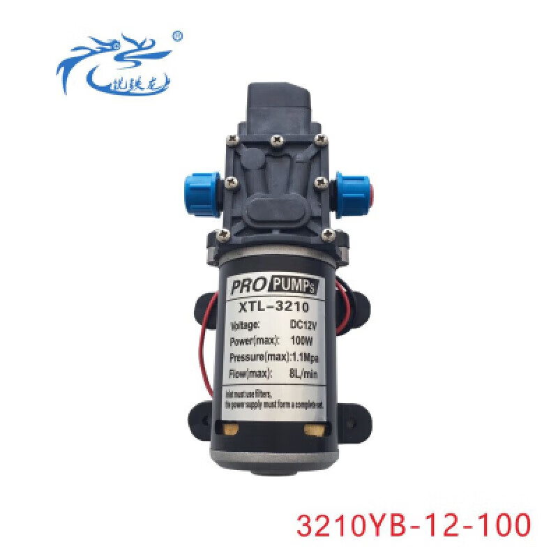 12v24v100w直流大功率打药农用电动隔膜泵自吸洗车高压水泵带风扇