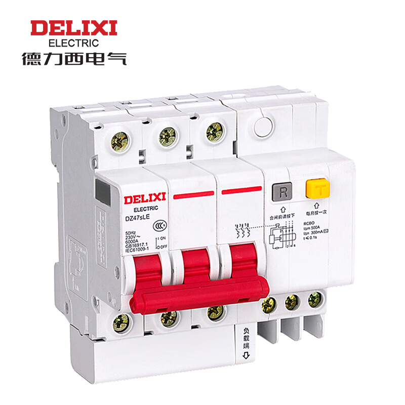 3p c 50a 6ka 30ma 电子式 ac 400vac dz47slen3c50 微型漏电保护断路