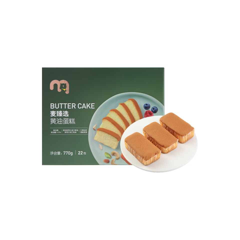 麦臻选黄油770g箱装早餐西式下午茶点糕点零食早餐食品整箱黄油770g 770g