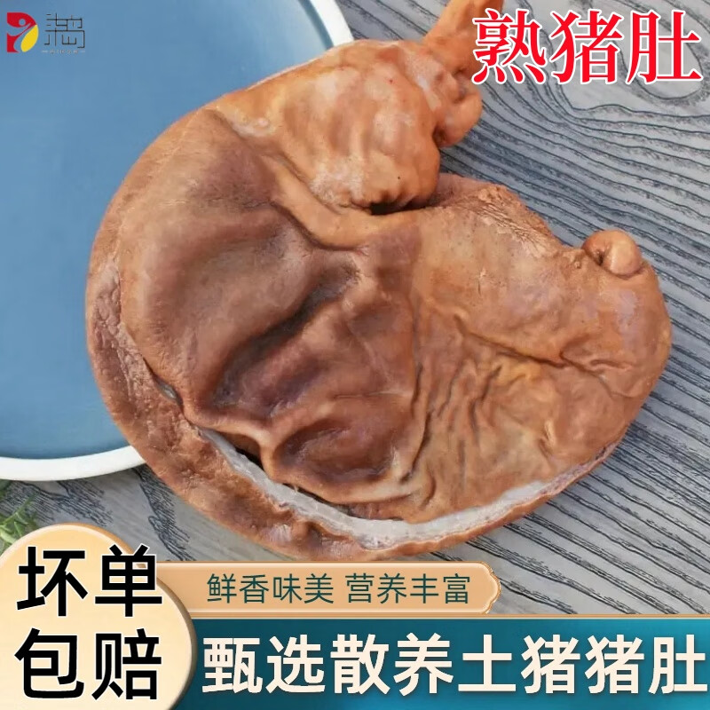 柒岛1000g半熟猪肚新鲜冷冻熟猪肚生鲜半熟猪肚猪胃干净去油 2斤装