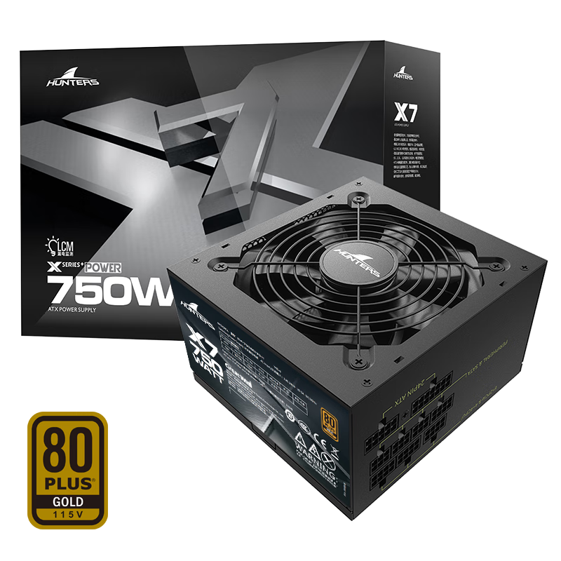 京品鹿长城（Great Wall）额定650W X6金牌全模电脑电源（漏电监测/全电压/单路12V/70cm长线材）X7 750w X7金牌全模电源 额定750W(漏电检测)