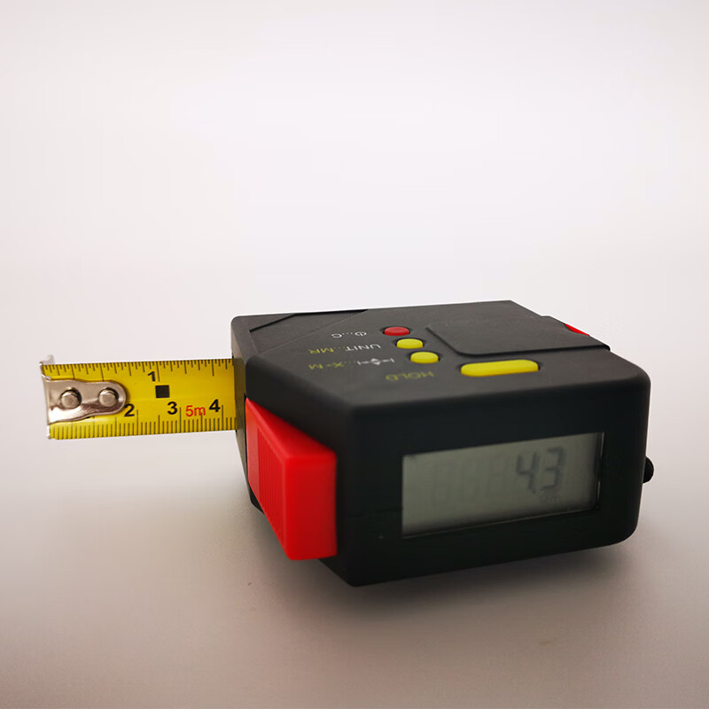 扑哩扑剌数显卷尺电子尺5米盒尺5m钢卷尺高精度木工测量尺 5m数显卷尺