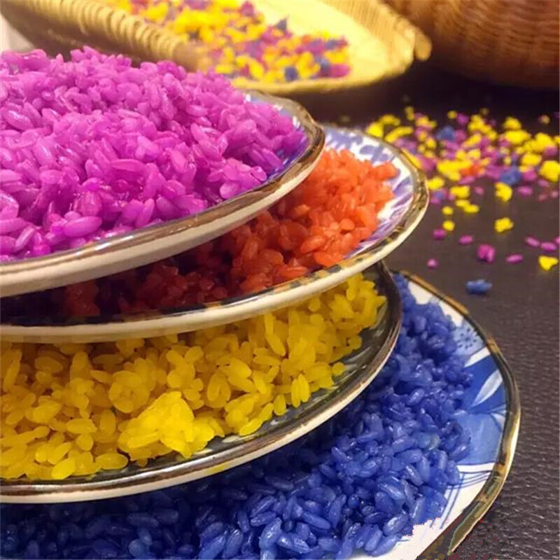 虎钢馋七彩糯米饭 云南特产布依族 五彩米500g七色花米饭