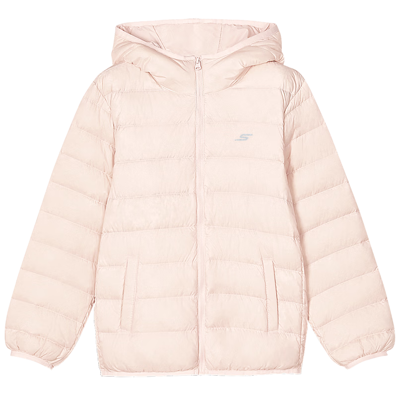Skechers斯凱奇羽絨服兒童秋冬男童女童外套保暖童裝P424K076/P425K050 晶瑩粉/04D5 150 cm