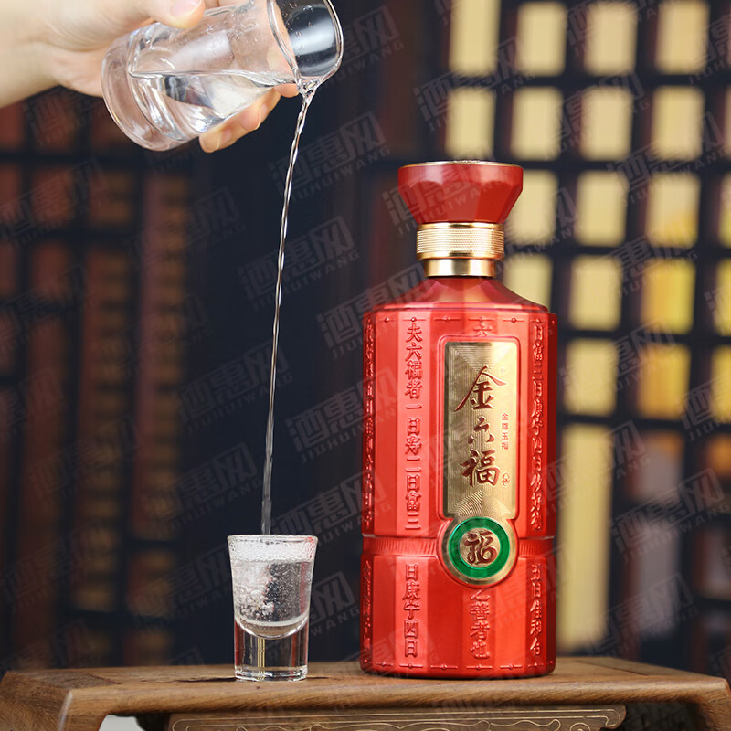 金六福金尊玉福50.8度兼香型白酒纯粮食酒婚宴喜酒 50.8度 500mL 6瓶 金尊玉福