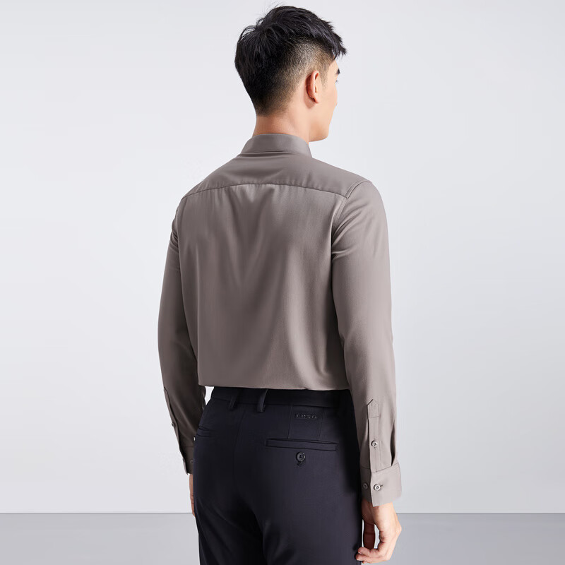 莱克斯顿衬衫男【商场同款】新款春秋长袖休闲正装长袖衬衣男 2XL