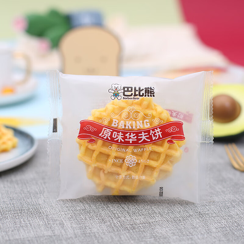 巴比熊（BA BI XIONG）巴比熊華夫餅蛋糕原味兒童早餐華夫蛋糕現 巴比熊（華夫餅4斤